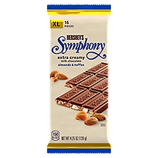 Hershey's Symphony Almonds & Toffee Extra Creamy XL, Milk Chocolate, 4.25 Ounce