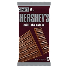 Hershey's Giant Milk Chocolate Bar, 25 count, 7.56 oz, 7.56 Ounce