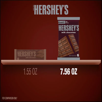 Hershey's Giant Milk Chocolate, 25 count, 7.56 oz