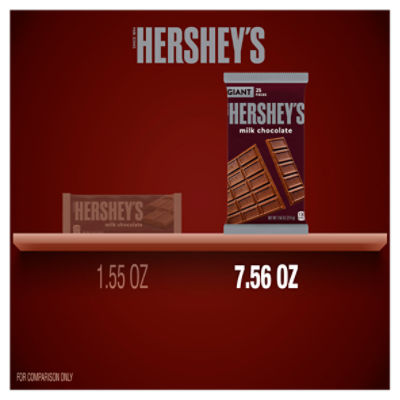 HERSHEY'S Milk Chocolate Giant, Candy Bar, 7.56 oz