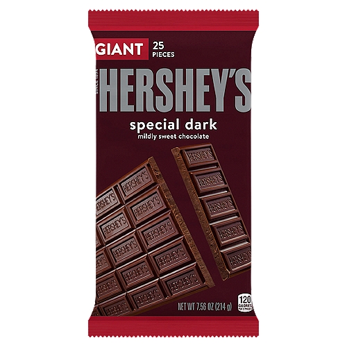 HERSHEY'S SPECIAL DARK Mildly Sweet Chocolate Giant, Candy Bar, 7.56 oz