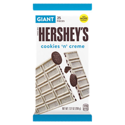 HERSHEY'S Cookies 'n' Creme Giant, Candy Bars, 7.37 oz