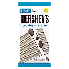 HERSHEY'S Cookies 'n' Creme Giant Candy, 7.37 oz, Bar (25 Pieces), 7.37 Ounce