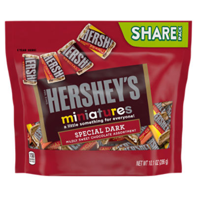 HERSHEY'S SPECIAL DARK Miniatures Assorted Dark Chocolate Candy Share Pack, 10.1 oz, 10.1 Ounce