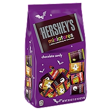 HERSHEY'S Miniatures Assorted Chocolate Bite Size, Halloween Candy Bars Bulk Variety Bag, 30.9 oz, 30.9 Ounce