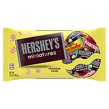 HERSHEY'S Miniatures Assorted Milk and Dark Chocolate Easter Candy Bag, 9.9 oz