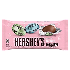 HERSHEY'S Extra Creamy Milk Chocolate Eggs, Easter Candy Bag, 9 oz