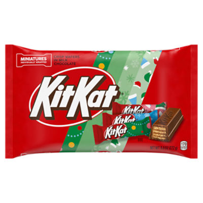 KIT KAT® Miniatures Milk Chocolate Wafer Christmas Candy Bag, 9.6 oz