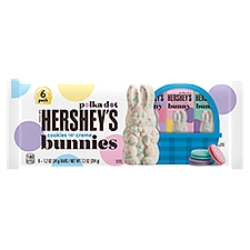 HERSHEY'S Cookies 'n' Creme Polka Dot Bunnies, Easter Candy Pack, 1.2 oz