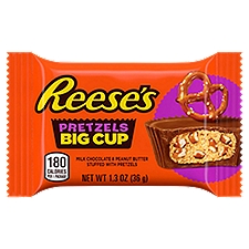 Reese's Big Cup Stuffed with Pretzels, Milk Chocolate & Peanut Butter, 1.3 Ounce