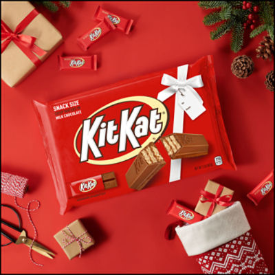 KIT KAT® Milk Chocolate Wafer Snack Size, Christmas Candy Bag, 32 oz