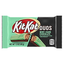 KitKat Duos Mint + Dark Chocolate, Crisp Wafers, 1.5 Ounce