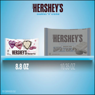 HERSHEY'S Cookies 'N' Creme Pink Hearts, 8.8 oz bag