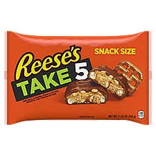 Reese's Take 5 Pretzels Caramel Peanut Butter Peanuts and Chocolate, Candy Bar, 11.25 Ounce