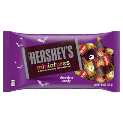 HERSHEY'S Miniatures Assorted Chocolate Halloween Candy Bag, 9.9 oz