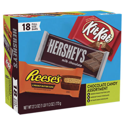 REESE'S, HERSHEY'S and KIT KAT® Milk Chocolate Assortment Candy Bars, Halloween, 27.3 oz