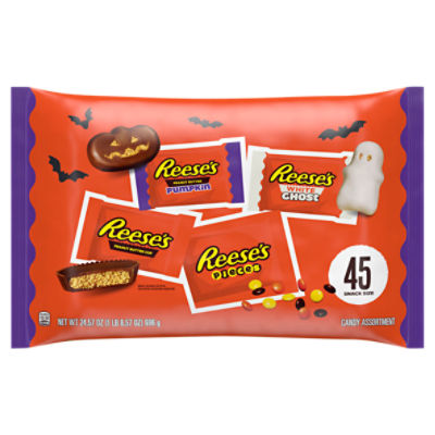 Peanut M&M's Milk Chocolate Candies Fun Size Pouches Bag, 16pc