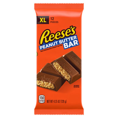 REESE'S Milk Chocolate Peanut Butter XL, Candy Bar, 4.25 oz