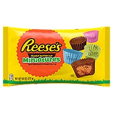 REESE'S Miniatures Milk Chocolate Peanut Butter Cups, Easter Candy Bag, 9.6 oz