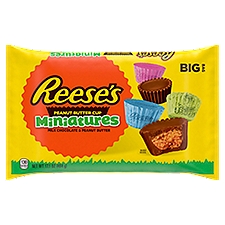 REESE'S Miniatures Milk Chocolate Peanut Butter Cups Candy, Easter, 17.1 oz, Big Bag
