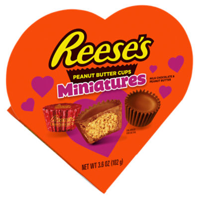Reese's Miniatures Milk Chocolate & Peanut Butter Cups Candy, 3.6 oz