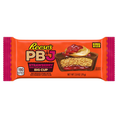 Reese's PB&J Strawberry Big Cup King Size, 2.8 oz