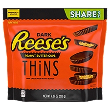 Reese's Thins Dark Chocolate, Peanut Butter Cups, 7.37 Ounce
