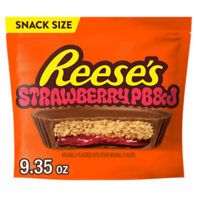 Reese's Strawberry PB&J Cups Candy Snack Size, 9.35 oz, 9.35 Ounce