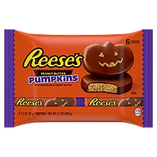 REESE'S Milk Chocolate Peanut Butter Pumpkins, Halloween Candy Packs, 1.2 oz