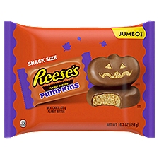 REESE'S Milk Chocolate Peanut Butter Pumpkins Snack Size Candy, Halloween, 16.2 oz