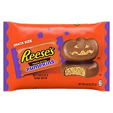 REESE'S Milk Chocolate Peanut Butter Snack Size, Halloween Candy Bag, 9.6 oz