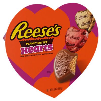 REESE'S Milk Chocolate Peanut Butter Creme, Valentine's Day Candy Gift ...