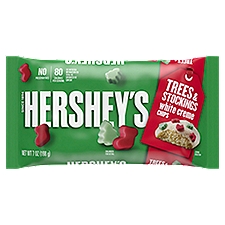 HERSHEY'S White Creme Trees and Stockings Baking Chips, Christmas, 7 oz