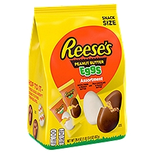 REESE'S Assorted Flavored Snack Size Peanut Butter Eggs, Easter Candy Bag, 29.4 oz