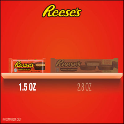 Reese's Milk Chocolate & Peanut Butter Cups Full Size, 1.5 oz, 6 count