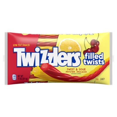 Twizzlers Sweet & Sour Filled Twists Candy, 11 oz