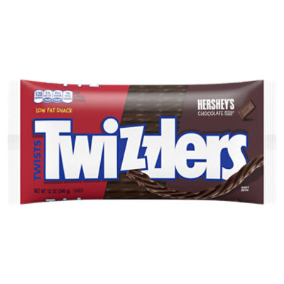 TWIZZLERS Twists HERSHEY'S Chocolate Flavored Licorice Style, Candy Bag, 12 oz