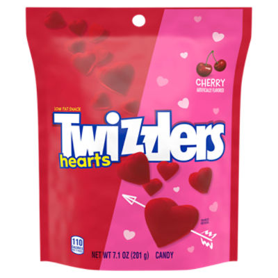 Twizzlers Cherry Hearts Low Fat Snack Candy, 7.1 oz