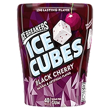 Ice Breakers Ice Cubes Black Cherry Sugar Free Gum, 40 count