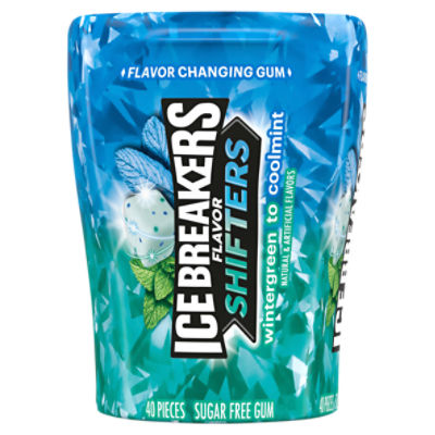 Ice Breakers Flavor Shifters Wintergreen to Coolmint Sugar Free Gum, 40 count