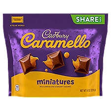 Cadbury Caramello Miniatures, Milk Chocolate & Creamy Caramel, 8 Ounce