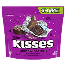 HERSHEY'S KISSES Rainbow Brownie Flavored Candy Share Pack, 9 oz, 9 Ounce
