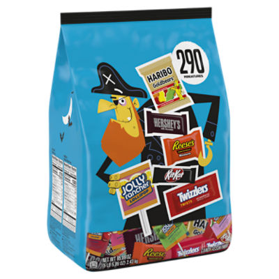 Hershey Miniatures Assorted Flavored Halloween Candy Bulk Bag, 85.89 oz