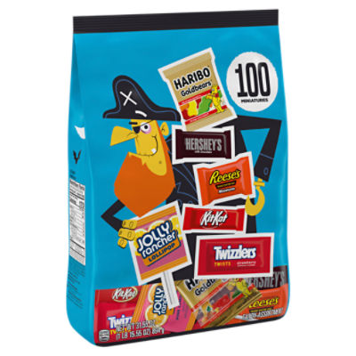 Hershey Miniatures Assorted Flavored Halloween Candy Bulk Bag, 31.55 oz