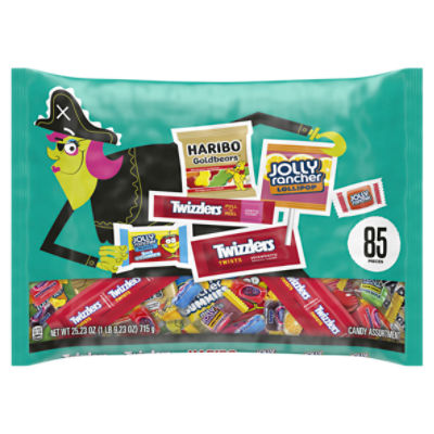 HARIBO, JOLLY RANCHER and TWIZZLERS Assorted Fruit Flavored Halloween Candy Bag, 25.23 oz