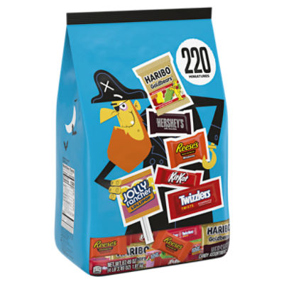 Hershey Miniatures Assorted Flavored Halloween Candy Bulk Bag, 67.49 oz