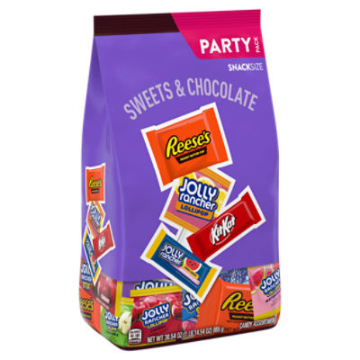 Hershey's Sweets & Chocolate Candy Assortment Snack Size Party Pack, 30.54 oz
