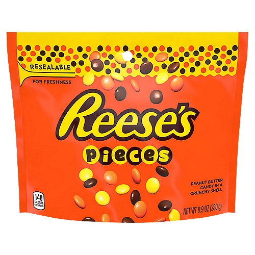 REESE'S PIECES Peanut Butter Candy Bag, 9.9 oz
