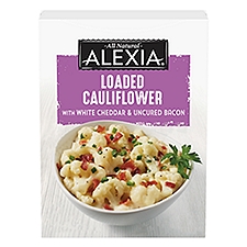 Alexia Gluten Free Loaded Cauliflower with White Cheddar & Uncured Bacon, 10 oz