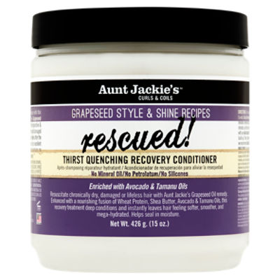 Aunt Jackie's Curls & Coils Rescued! Thirst Quenching Recovery Conditioner, 15 oz